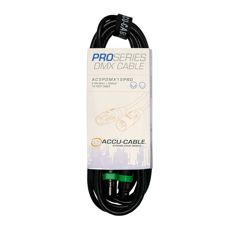 Professional DMX Cable - 3-Pin Male to 3-Pin Female Connection - Wisdom Esoterica - American DJ - 819730010377 - DMX Cable