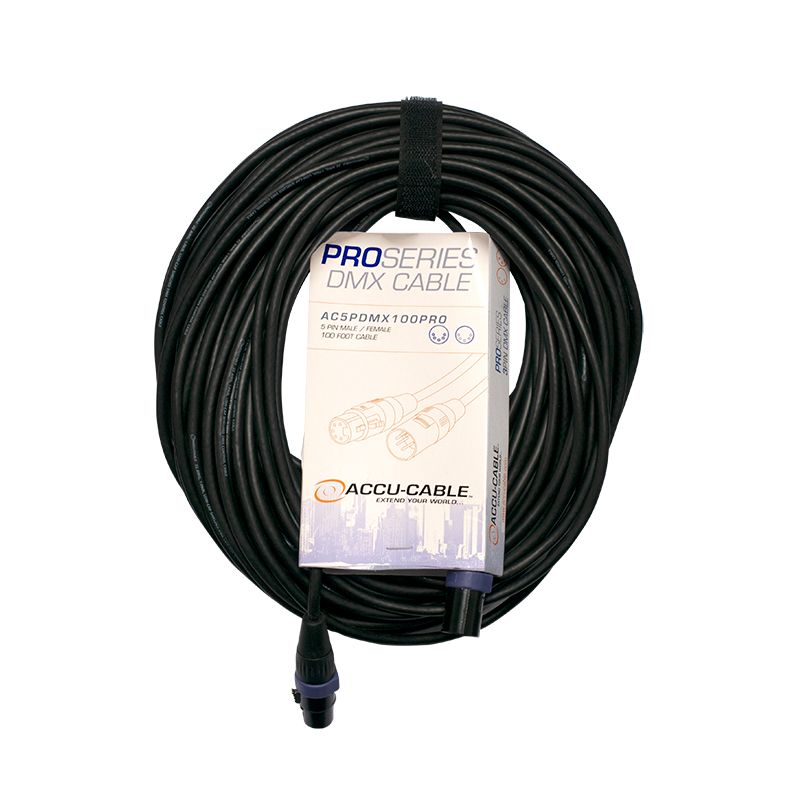 Professional DMX Cable - 3-Pin Male to 3-Pin Female Connection - Wisdom Esoterica - American DJ - 819730010407 - DMX Cable