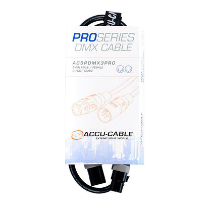 Professional DMX Cable - 5-Pin Male to 5-Pin Female Connection - Wisdom Esoterica - American DJ - 819730017734 - DMX Cable